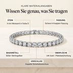 Klassisches 4-mm-Moissanit-Tennisarmband – 14 Karat vergoldet & doppelter Sicherheitsverschluss – NUR HEUTE 90 % RABATT 🔥