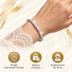 Klassisches 4-mm-Moissanit-Tennisarmband – 14 Karat vergoldet & doppelter Sicherheitsverschluss – NUR HEUTE 90 % RABATT 🔥