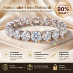 Klassisches 4-mm-Moissanit-Tennisarmband – 14 Karat vergoldet & doppelter Sicherheitsverschluss – NUR HEUTE 90 % RABATT 🔥